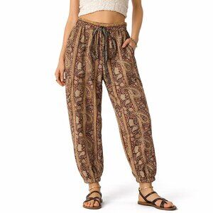 Alix of Bohemia Saturday Pasha Paisley Cotton Jogger Pants XS Boho Festival